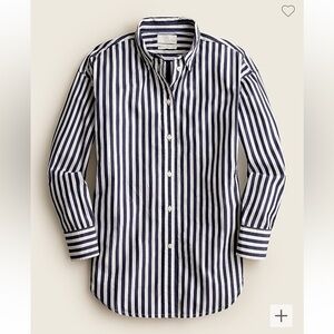 J.Crew | Relaxed-fit crisp cotton poplin shirt in stripe